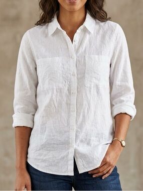 NWOT The Nu Vintage White Button Down Shirt Size Large